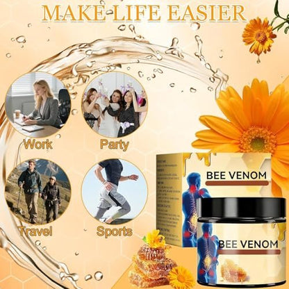 2-Pack Bee Venom Moisturizing Cream – Fast-Absorbing, Lightweight Daily Body Cream with Natural Formula Avelisse