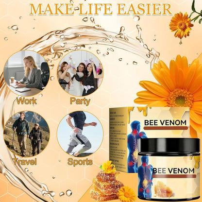 2-Pack Bee Venom Moisturizing Cream – Fast-Absorbing, Lightweight Daily Body Cream with Natural Formula Avelisse