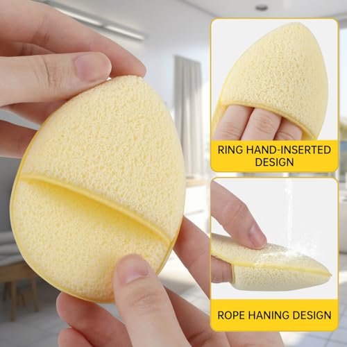6-Piece Colorful Facial Sponges Set – Reusable Makeup Remover & Exfoliating Cleansing Puffs for Daily Face Wash - görsel 10