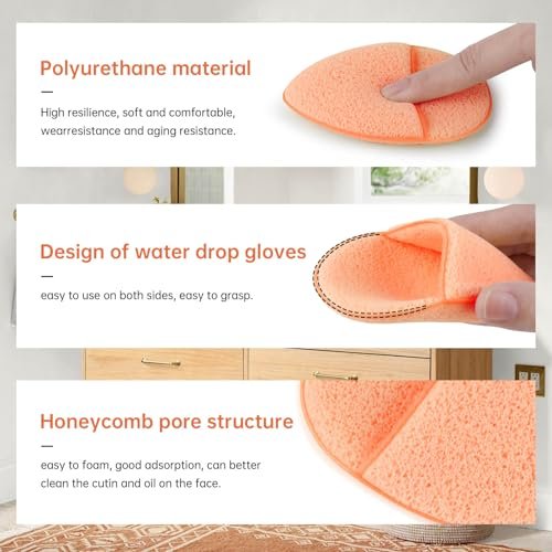 6-Piece Colorful Facial Sponges Set – Reusable Makeup Remover & Exfoliating Cleansing Puffs for Daily Face Wash - görsel 8