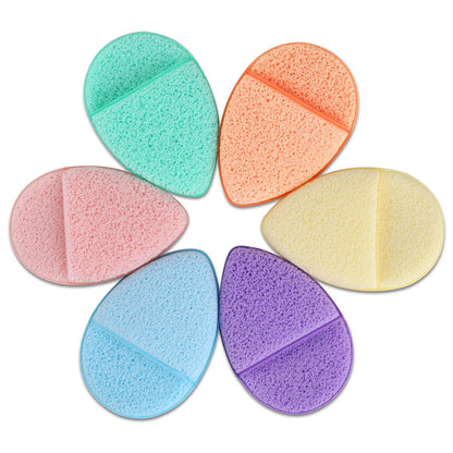 6-Piece Colorful Facial Sponges Set – Reusable Makeup Remover & Exfoliating Cleansing Puffs for Daily Face Wash