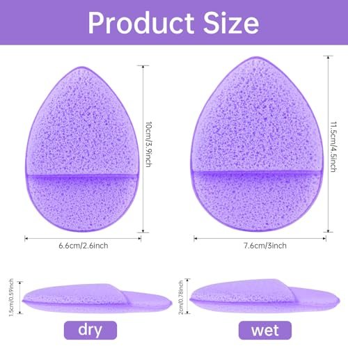 6-Piece Colorful Facial Sponges Set – Reusable Makeup Remover & Exfoliating Cleansing Puffs for Daily Face Wash - görsel 6