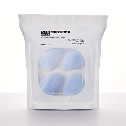 JUNO & Co. Microfiber Makeup Sponge Set 4-Pack - Dual Layer Technology for Airbrushed Complexion Finish Avelisse