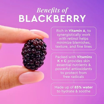 Glow Recipe Gentle Blackberry Retinol Night Serum for Sensitive Skin - Triple Retinoids + Glycerin, Clarifying Blemishes, Smooths Fine Lines, 1 Fl Oz Avelisse