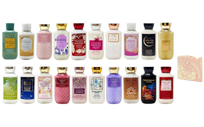 Bath & Body Works 5-Pack Assorted Body Lotion Bundle with Himalayan Salts Springs Sample Soap
