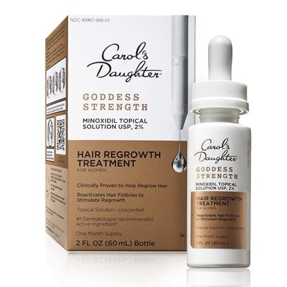Carol's Daughter Goddess Strength Hair Regrowth Treatment for Women, 2% Minoxidil Solution for Hair Loss and Thinning, One Month Supply, 2 Fl Oz Avelisse