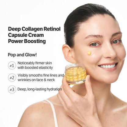 SUNGBOON EDITOR Deep Collagen Retinol Capsule Cream – Anti-Aging Night Cream for Fine Lines & Dry Skin with White Spicules, Collagen & Retinol | Korean Skincare, 1.69 fl.oz Avelisse