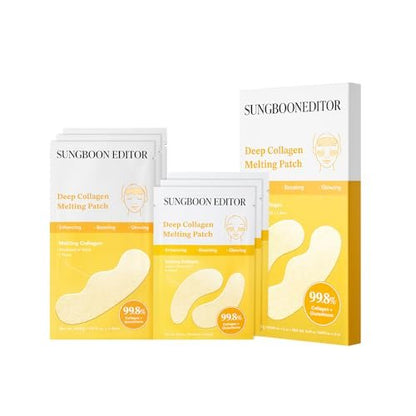 SUNGBOON EDITOR Deep Collagen Melting Patch - Collagen & Glutathione Hydrating Eye Patches for Firm-Looking Skin, Fine Line & Spot Care, Korean Skincare, 1.13 oz Avelisse