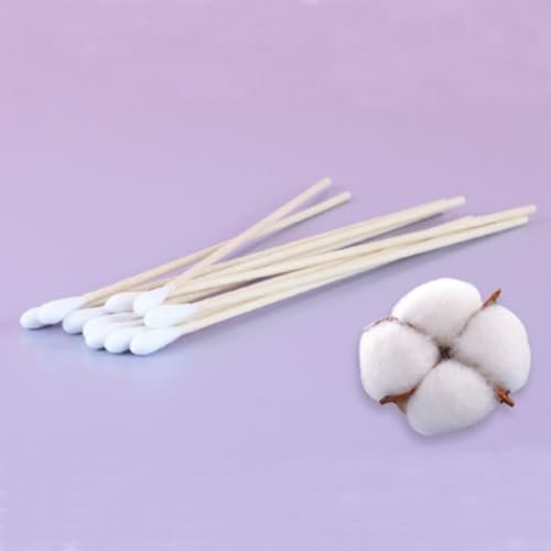 RIKWOG 200 Pcs 6 Inch Long Cotton Swabs with Extra Long Wooden Handle - Ideal for Cleaning, Jewelry, Polishing, Makeup, and Pet Care - görsel 7