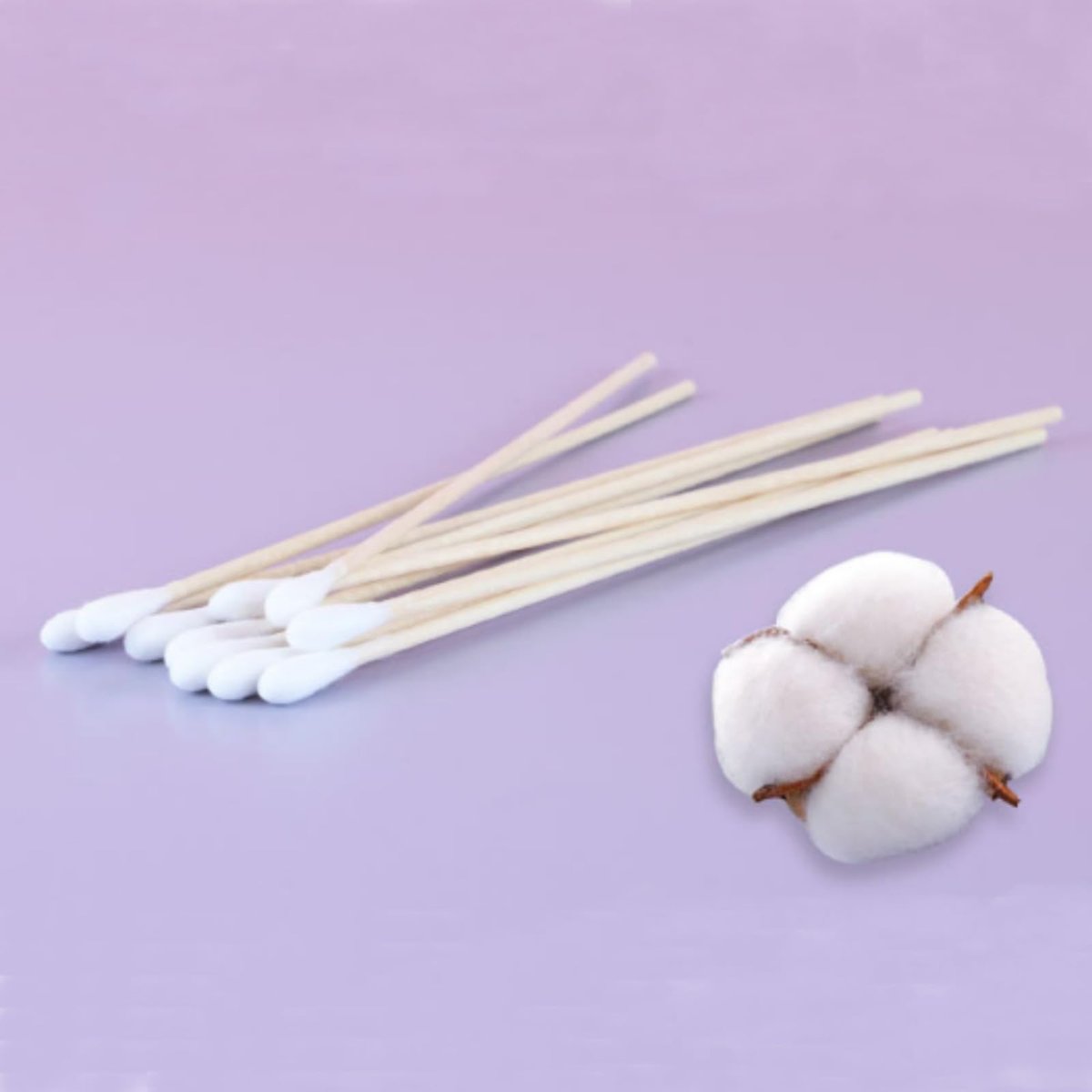 RIKWOG 200 Pcs 6 Inch Long Cotton Swabs with Extra Long Wooden Handle - Ideal for Cleaning, Jewelry, Polishing, Makeup, and Pet Care - görsel 6