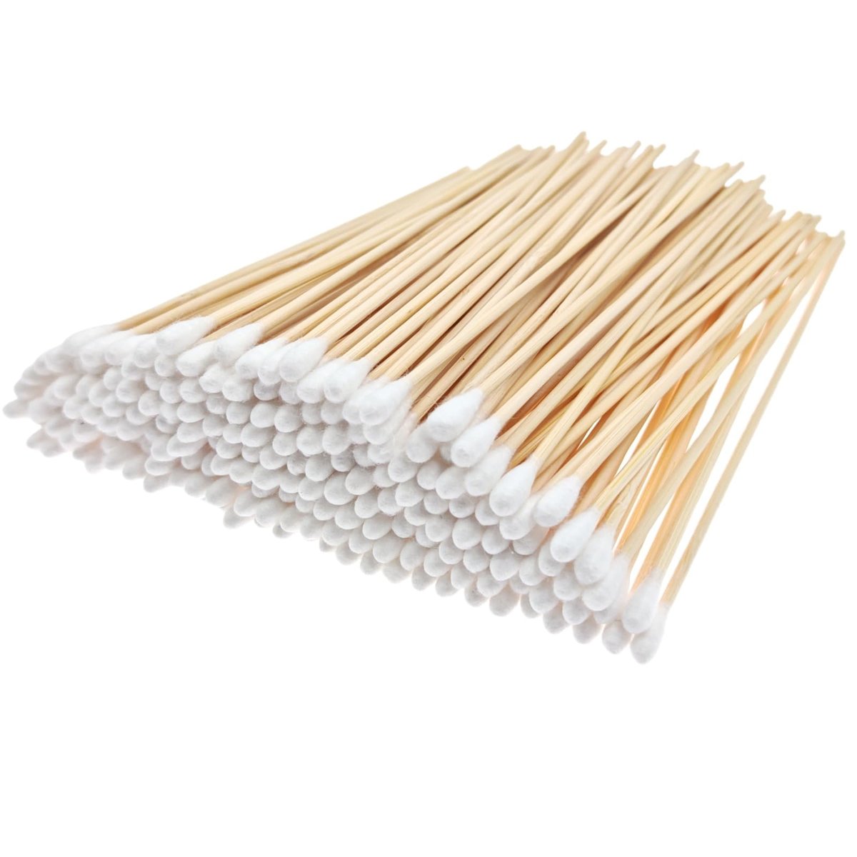 RIKWOG 200 Pcs 6 Inch Long Cotton Swabs with Extra Long Wooden Handle - Ideal for Cleaning, Jewelry, Polishing, Makeup, and Pet Care - görsel 1