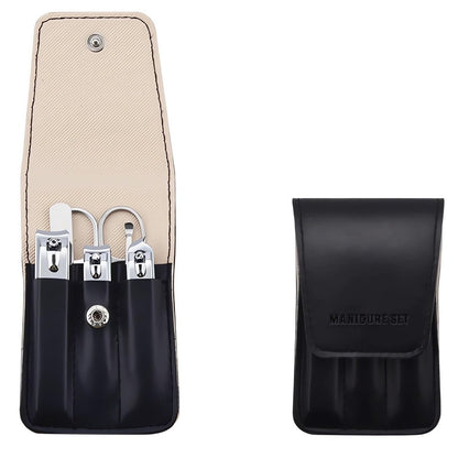6-Piece Nail Clipper Set - Stainless Steel Toenail & Fingernail Clippers with PU Leather Case - Travel Manicure Kit Gift Avelisse