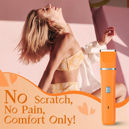 Risina Waterproof 2-in-1 Rechargeable Facial Hair Remover & Bikini Trimmer for Women – Painless Electric Shaver for Lip, Arms, Face, Peach Fuzz