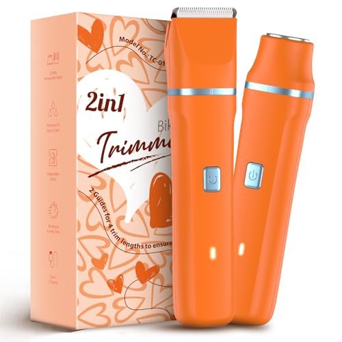 Risina Waterproof 2-in-1 Rechargeable Facial Hair Remover & Bikini Trimmer for Women – Painless Electric Shaver for Lip, Arms, Face, Peach Fuzz - görsel 16