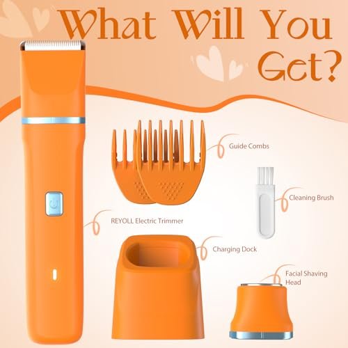 Risina Waterproof 2-in-1 Rechargeable Facial Hair Remover & Bikini Trimmer for Women – Painless Electric Shaver for Lip, Arms, Face, Peach Fuzz - görsel 14