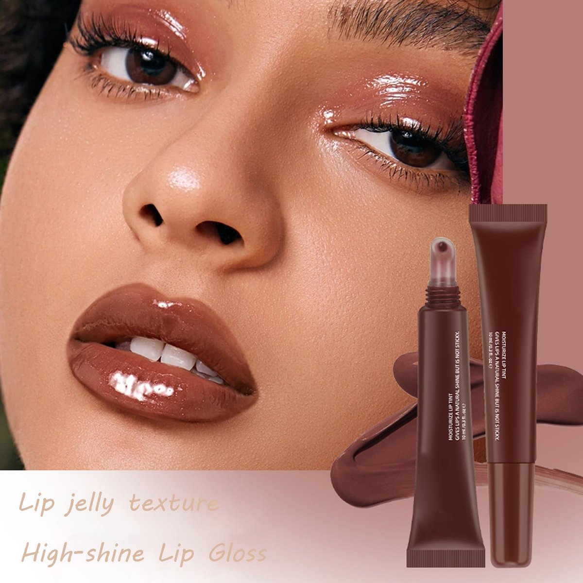 DENESTUP 5-Piece Hydrating Lip Gloss Jam Set – High Shine Glass Finish Nude Colors, Moisturizing Glitter Plumping Lip Gloss, Shiny Jelly Liquid Lipstick for Women & Girls - görsel 13