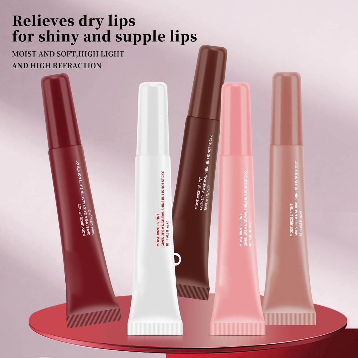 DENESTUP 5-Piece Hydrating Lip Gloss Jam Set – High Shine Glass Finish Nude Colors, Moisturizing Glitter Plumping Lip Gloss, Shiny Jelly Liquid Lipstick for Women & Girls - görsel 5