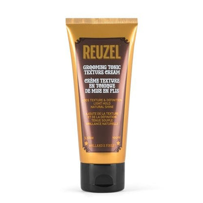 REUZEL Grooming Tonic Texture Cream – Light Hold, Natural Shine, Curl Definition & Heat Protection for All Hair Types (3.38 oz) Avelisse