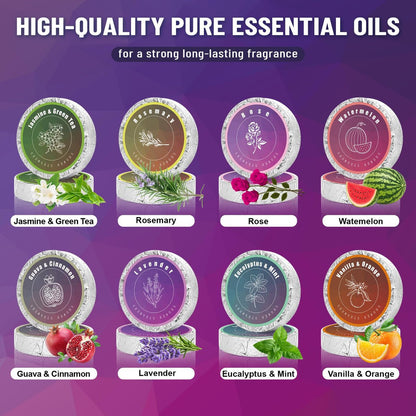 8-Pack Shower Steamers Aromatherapy Basket Set - Organic Essential Oils Shower Bombs for Relaxation & Self Care, Ideal Mother's Day Gifts for Mom, Teacher Appreciation Gifts for Women & Men