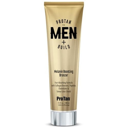 ProTan for Men + Build Bronzer Fast Absorbing Formula Tattoo Color Shield 9.5oz Avelisse