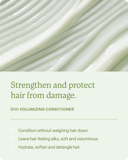 Divi Healthy Hair Goals Bundle: Scalp Health Serum, Volumizing Shampoo & Conditioner Set Avelisse