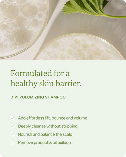 Divi Healthy Hair Goals Bundle: Scalp Health Serum, Volumizing Shampoo & Conditioner Set Avelisse