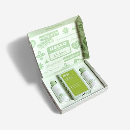 Divi Healthy Hair Goals Bundle: Scalp Health Serum, Volumizing Shampoo & Conditioner Set Avelisse