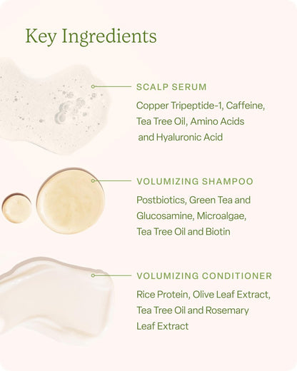 Divi Healthy Hair Goals Bundle: Scalp Health Serum, Volumizing Shampoo & Conditioner Set Avelisse