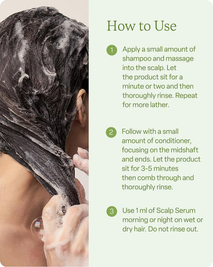 Divi Healthy Hair Goals Bundle: Scalp Health Serum, Volumizing Shampoo & Conditioner Set Avelisse
