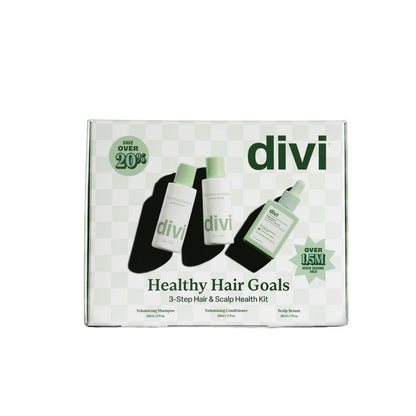 Divi Healthy Hair Goals Bundle: Scalp Health Serum, Volumizing Shampoo & Conditioner Set Avelisse