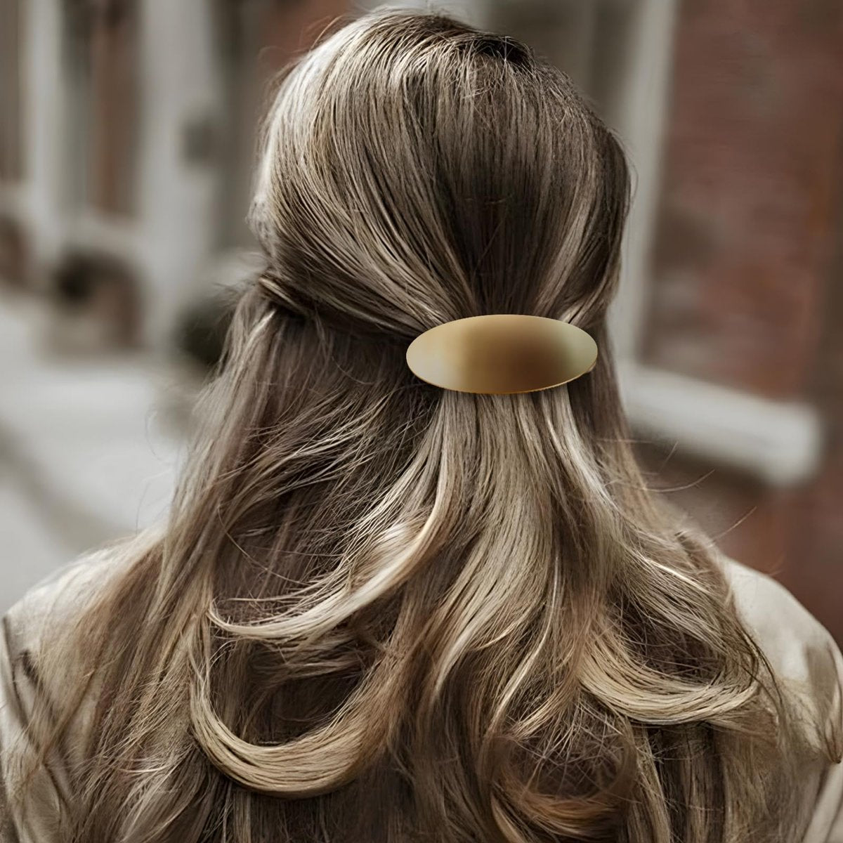 3-Inch Oval Vintage Metal Hair Clip – Gold Barrette for Long Thick Hair, Prom & Formal Events - görsel 12
