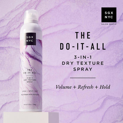 SGX NYC The Do It All 3-in-1 Dry Texture Spray - Versatile Dry Shampoo and Hairspray for Refreshed Hair - Dry Texture Spray for Hair Volume - 2 Pack Avelisse