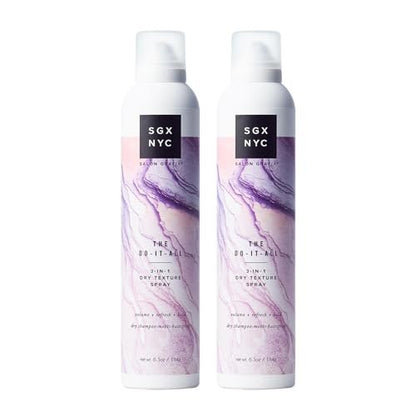 SGX NYC The Do It All 3-in-1 Dry Texture Spray - Versatile Dry Shampoo and Hairspray for Refreshed Hair - Dry Texture Spray for Hair Volume - 2 Pack Avelisse