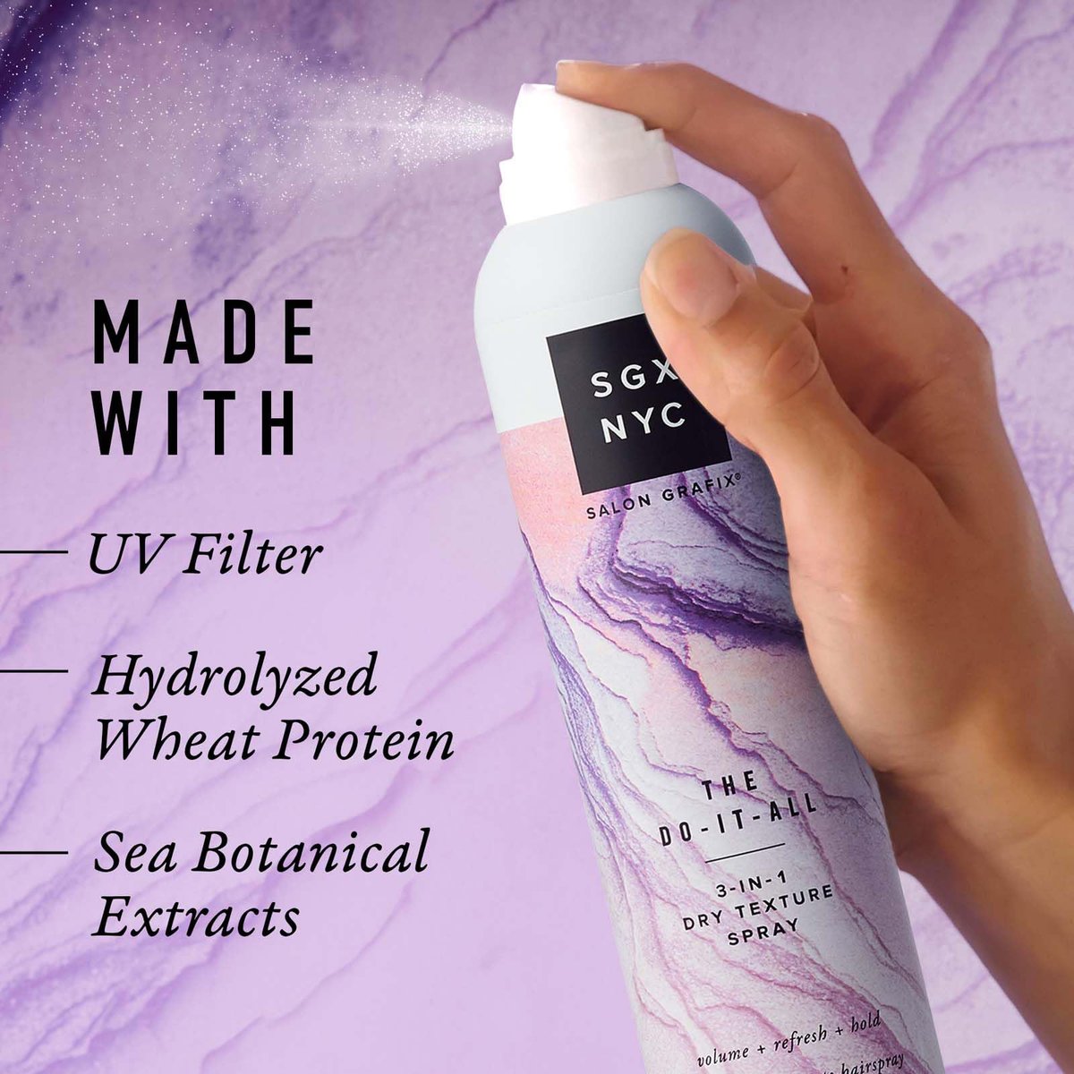 SGX NYC The Do It All 3-in-1 Dry Texture Spray - Versatile Dry Shampoo and Hairspray for Refreshed Hair - Dry Texture Spray for Hair Volume - 2 Pack Avelisse