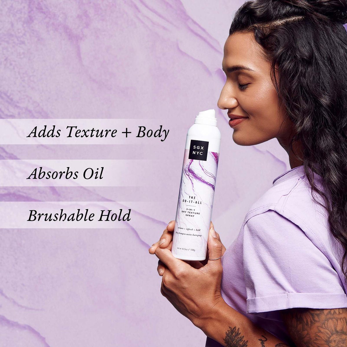 SGX NYC The Do It All 3-in-1 Dry Texture Spray - Versatile Dry Shampoo and Hairspray for Refreshed Hair - Dry Texture Spray for Hair Volume - 2 Pack Avelisse