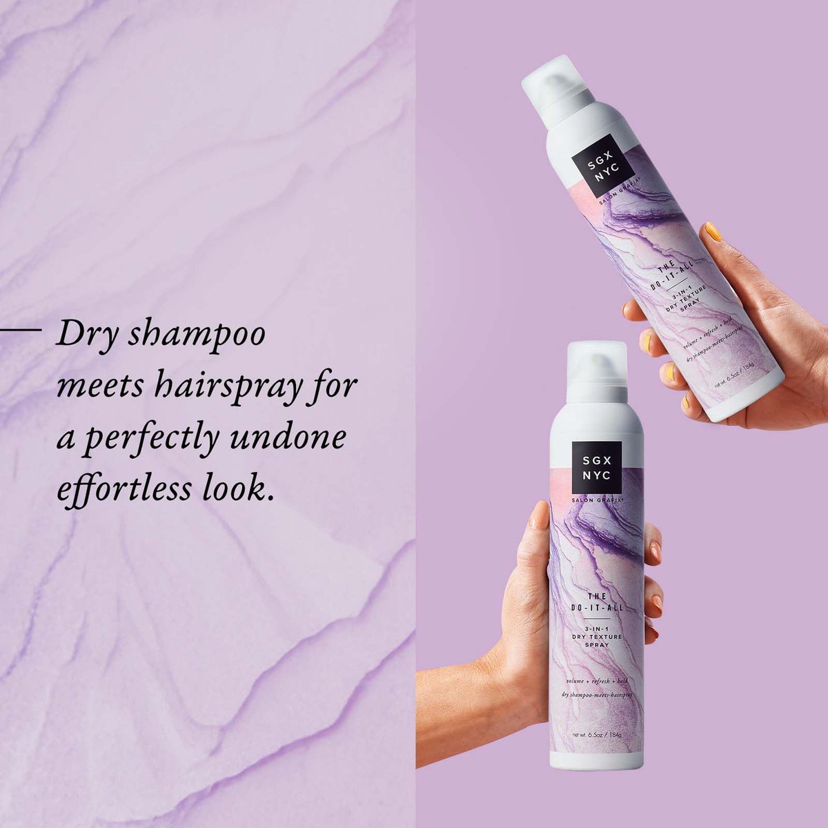 SGX NYC The Do It All 3-in-1 Dry Texture Spray - Versatile Dry Shampoo and Hairspray for Refreshed Hair - Dry Texture Spray for Hair Volume - 2 Pack Avelisse