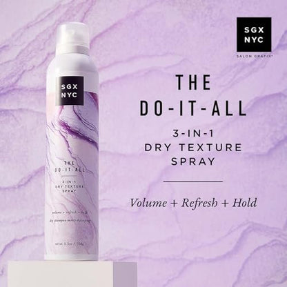 SGX NYC The Do It All 3-in-1 Dry Texture Spray - Versatile Dry Shampoo and Hairspray for Refreshed Hair - Dry Texture Spray for Hair Volume - 2 Pack Avelisse