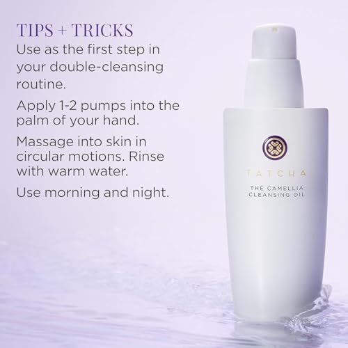TATCHA The Camellia Cleansing Oil, Travel-Sized | Mini 2-in-1 Makeup Remover & Face Wash - Removes Makeup, Sunscreen, and Excess Oil Without Stripping | 50 ml / 1.7 fl. oz. Avelisse
