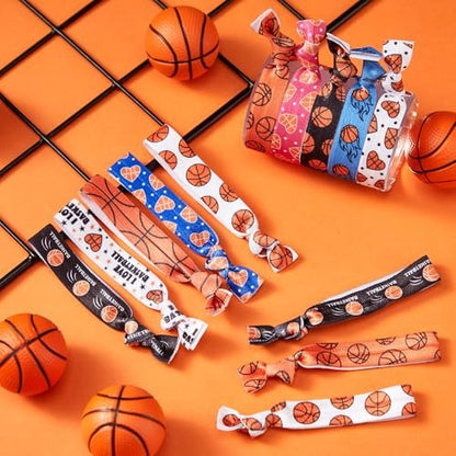 Hanaive 20 Pcs Basketball Hair Ties - No Crease Elastic Ponytail Holders for Girls, Women, Players, and Coaches (10 Styles) Avelisse