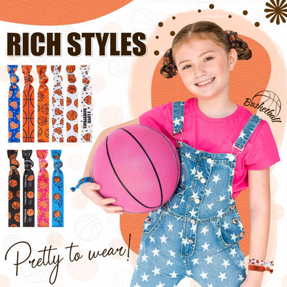 Hanaive 20 Pcs Basketball Hair Ties - No Crease Elastic Ponytail Holders for Girls, Women, Players, and Coaches (10 Styles) Avelisse