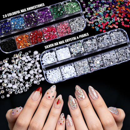 Teenitor Acrylic Nail Kit with Chrome Powder, Almond Tips, Art Brushes, Charms, 3D Gel, Tools, Stand - Complete Beginner Set
