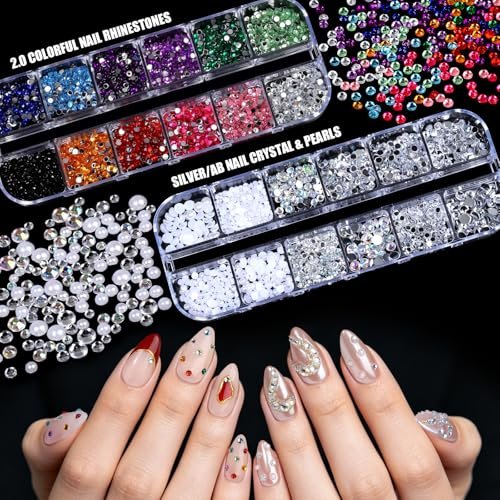 Teenitor Acrylic Nail Kit with Chrome Powder, Almond Tips, Art Brushes, Charms, 3D Gel, Tools, Stand - Complete Beginner Set - görsel 9