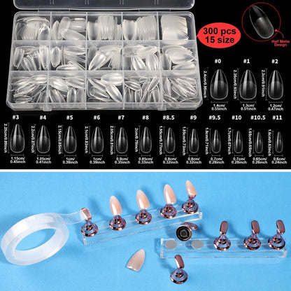 Teenitor Acrylic Nail Kit with Chrome Powder, Almond Tips, Art Brushes, Charms, 3D Gel, Tools, Stand - Complete Beginner Set