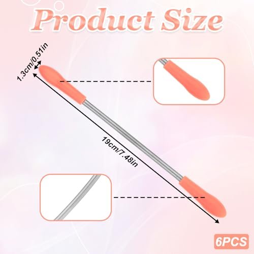 Molain 6 Pieces Facial Hair Remover Spring - Portable Eyebrow Face Epilator Coil for Women - Gentle Hair Removal for Chin, Cheek, Mustache & Upper Lip - görsel 4