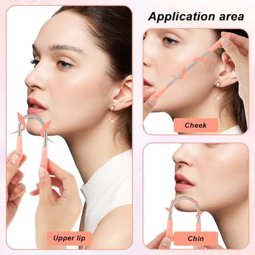 Molain 6 Pieces Facial Hair Remover Spring - Portable Eyebrow Face Epilator Coil for Women - Gentle Hair Removal for Chin, Cheek, Mustache & Upper Lip - görsel 6
