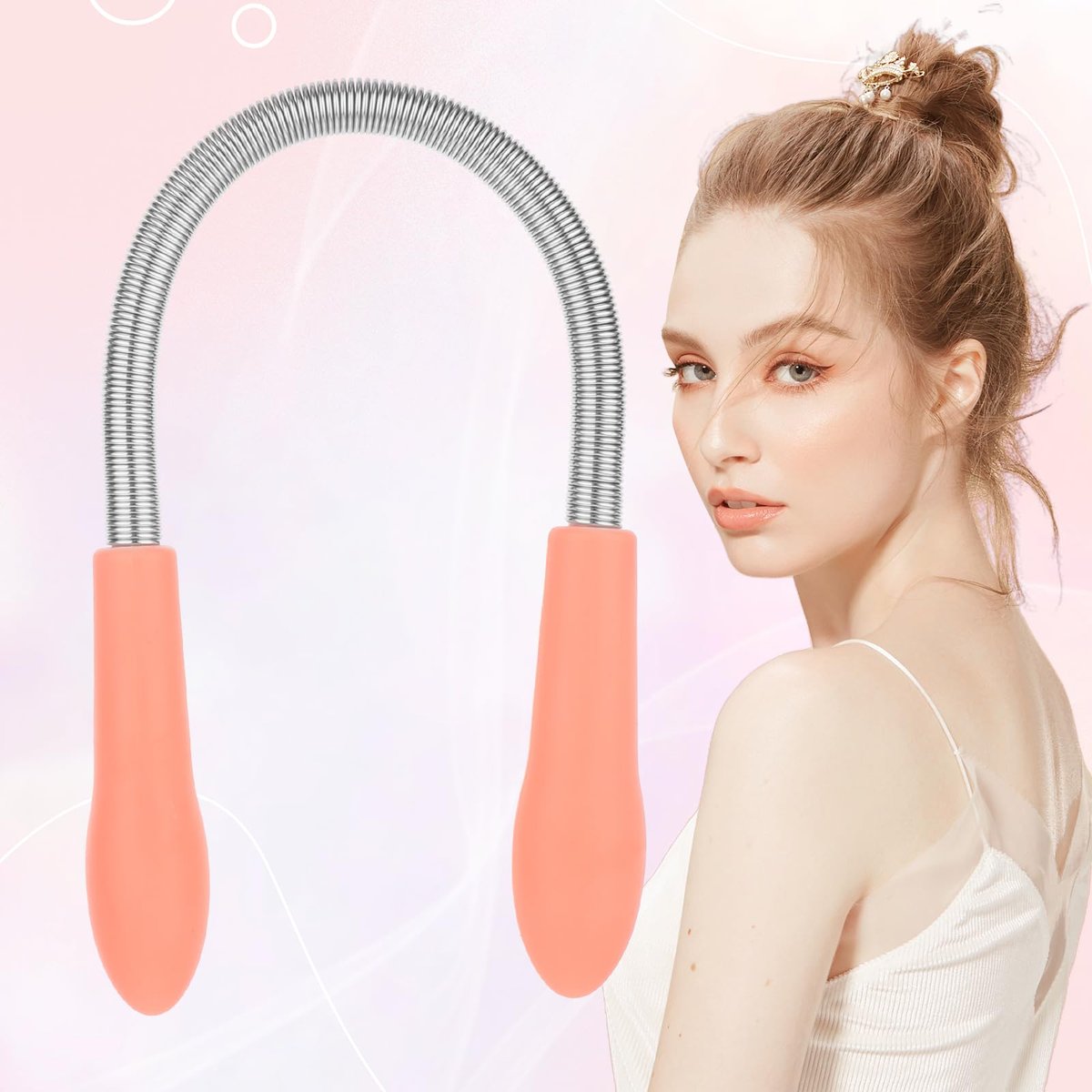 Molain 6 Pieces Facial Hair Remover Spring - Portable Eyebrow Face Epilator Coil for Women - Gentle Hair Removal for Chin, Cheek, Mustache & Upper Lip - görsel 13