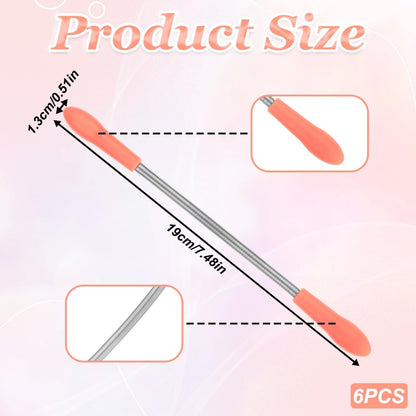 Molain 6 Pieces Facial Hair Remover Spring - Portable Eyebrow Face Epilator Coil for Women - Gentle Hair Removal for Chin, Cheek, Mustache & Upper Lip