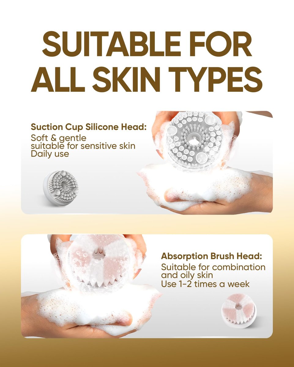 KINGDO 2-in-1 Face Scrubber & Makeup Remover Device - Smart Automatic Foaming Facial Cleansing Brush for Deep Cleansing, Exfoliating, and Makeup Removal - görsel 17