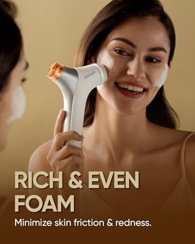 KINGDO 2-in-1 Face Scrubber & Makeup Remover Device - Smart Automatic Foaming Facial Cleansing Brush for Deep Cleansing, Exfoliating, and Makeup Removal - görsel 8