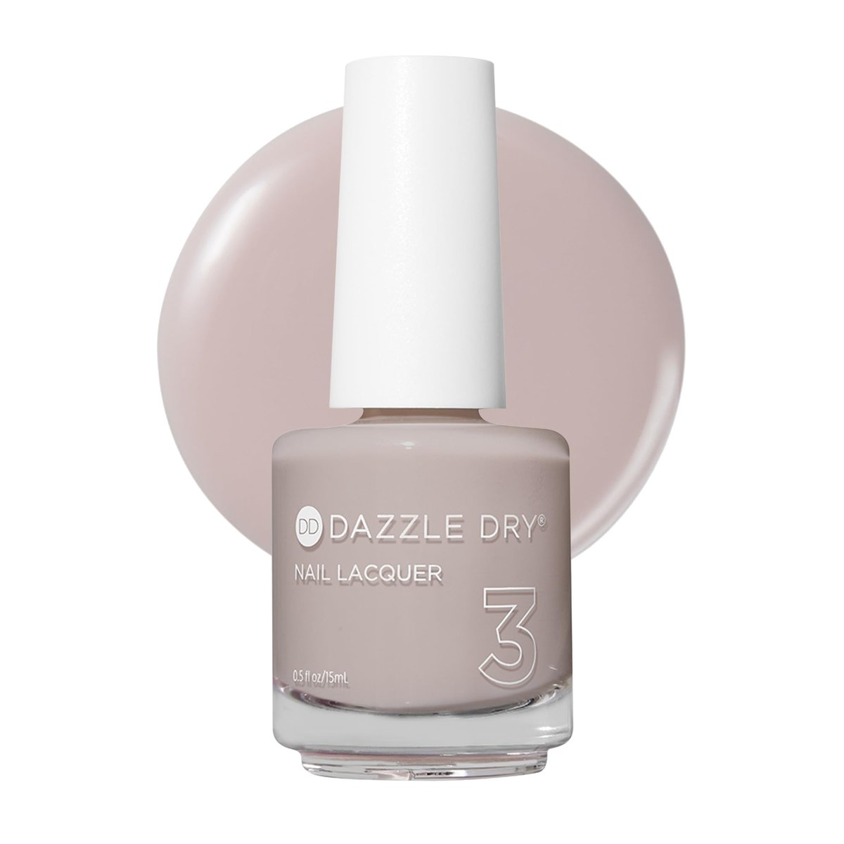 Dazzle Dry Nail Lacquer (Step 3) - Chiffon Moment - Sheer Warm Taupe Cream Nail Polish (0.5 fl oz) Avelisse